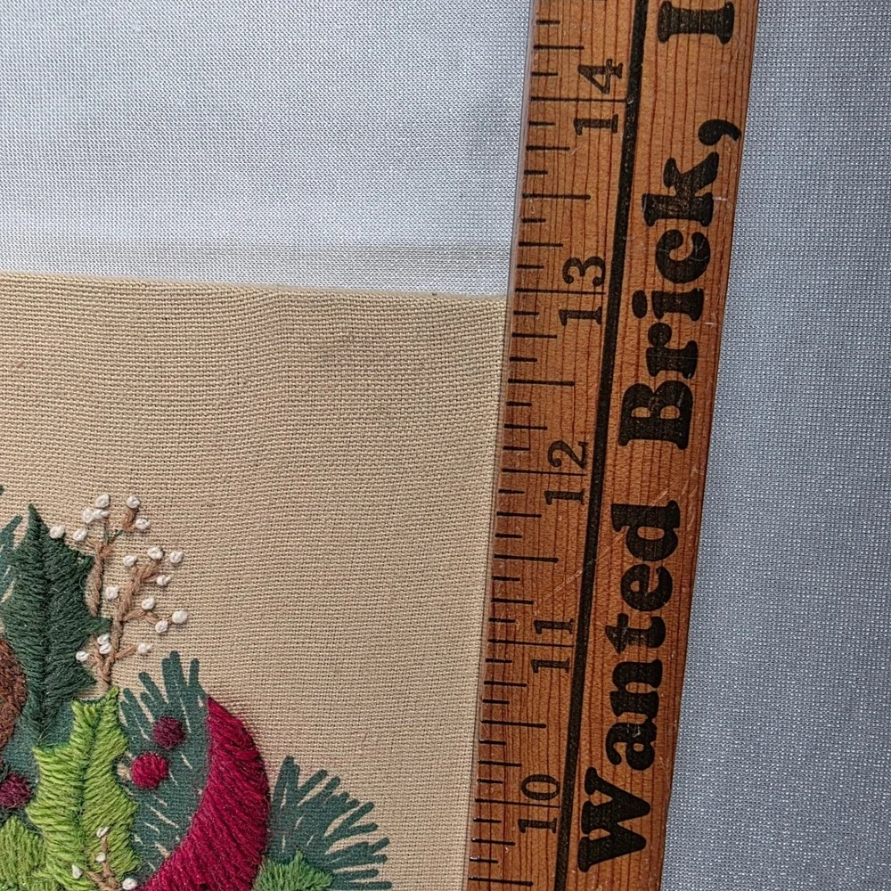 VTG 1987 Creative Circle Crewel Embroidery Christmas Memories Wreath Completed
